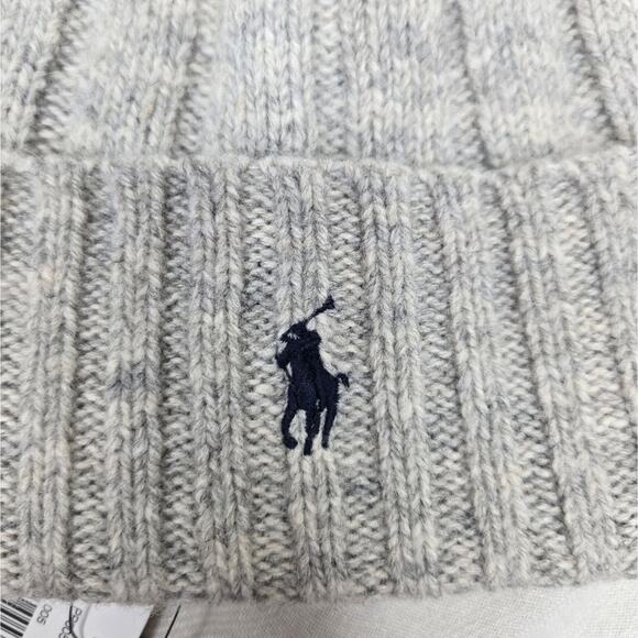 NWT Polo by Ralph Lauren Gray Knit Beanie - Picture 3 of 4